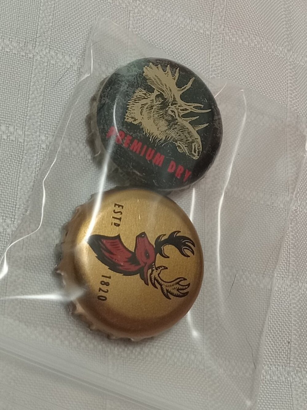 Set of two handmade pins made with glass bottle caps